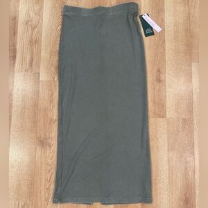 Wild Fable Olive Midi Skirt